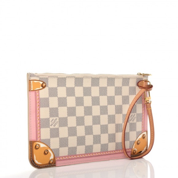Authentic Louis Vuitton NEW limited Ed. Summer trunk Neverfull GM pouch - Picture 3 of 14